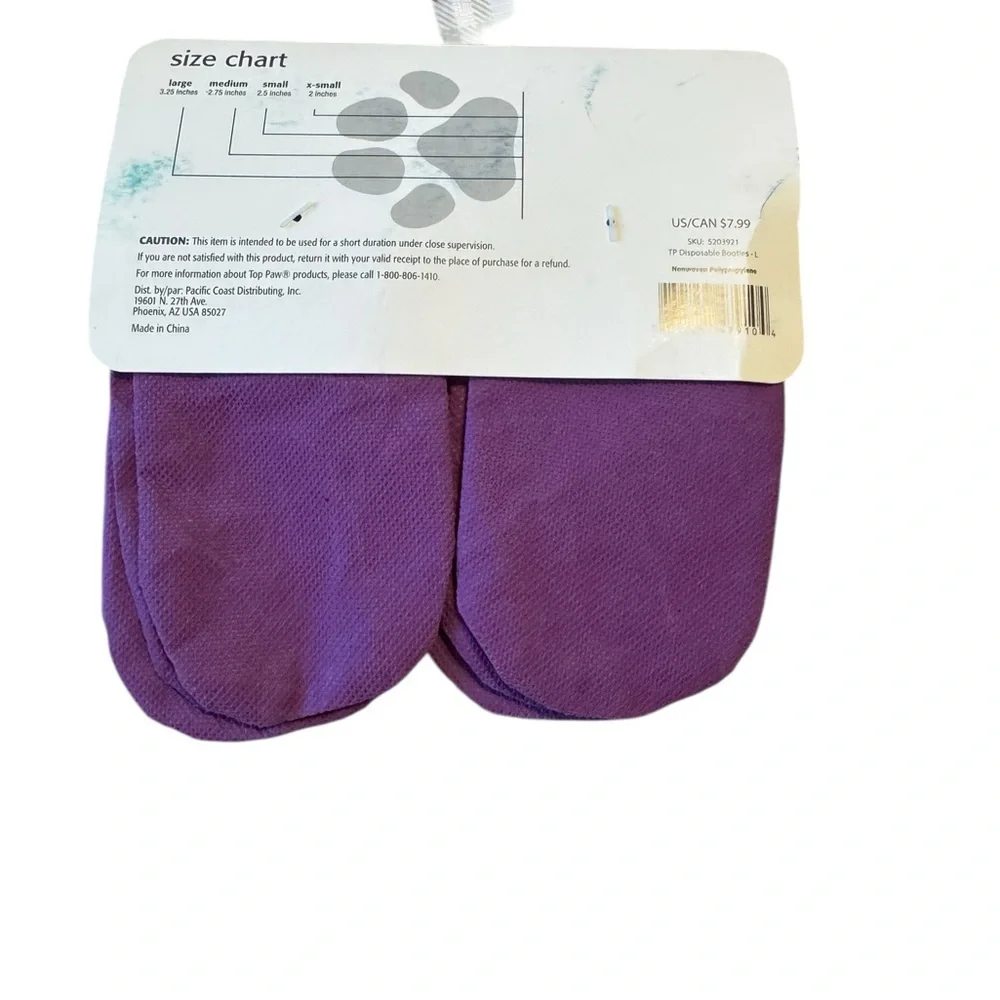 Top Paw disposable Booties size Large New
